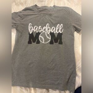 Gray Baseball Mom shirt